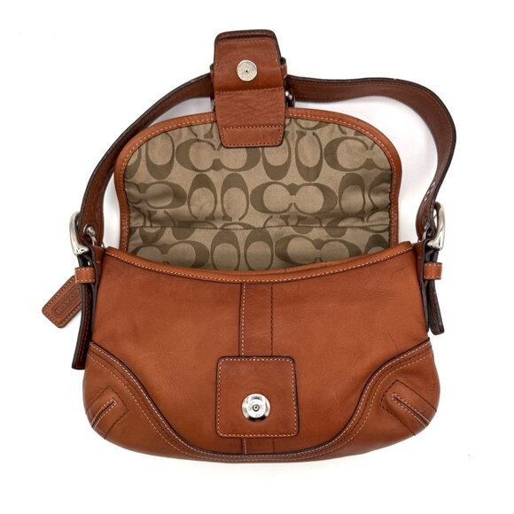 Coach Legacy F10188 British Tan Glove-Tanned Leather Hobo Bag Silver Hardware - Picture 8 of 14